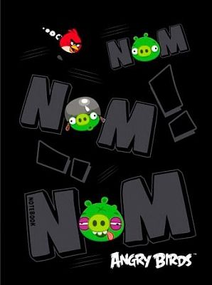 Бизнес-блокнот "Hatber", 80л, А6, клетка, твёрдый переплёт, серия "Angry Birds №6"
