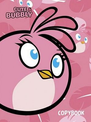 Бизнес-блокнот "Hatber", 80л, А6, клетка, твёрдый переплёт, серия "Angry Birds Stella"