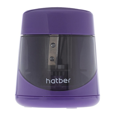 Точилка электрическая "Hatber Multi", 6-12мм, 1 отверстие, контейнер, запасное лезвие, USB-порт, в пластиковом боксе