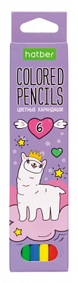 Карандаши "Hatber Eco", 6 цветов, серия "Мечтатели", в картонной упаковке
