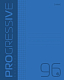 Тетрадь "Hatber", 96л, А5, клетка, пластиковая обложка, на скобе, серия "Progressive - Синяя"