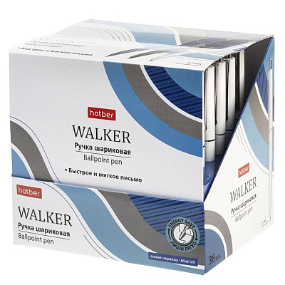 Ручка шариковая автоматическая "Hatber Walker Classic", 0,7мм, синяя, цветной корпус