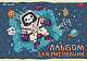 Альбом для рисования "Hatber", 24л, А4, на скобе, серия "Freaky Friends"