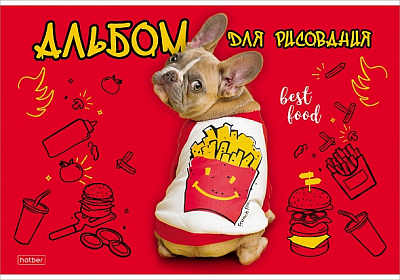 Альбом для рисования "Hatber", 24л, А4, на скобе, серия "Ассорти №2"