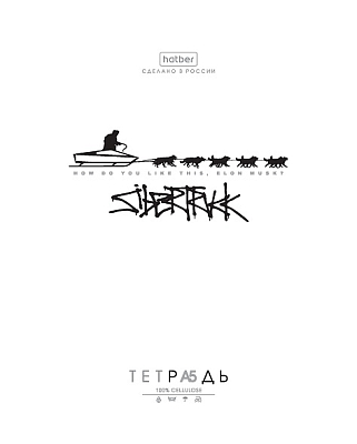 Тетрадь "Hatber", 48л, А5, клетка, на скобе, серия "Проект Капланопись"