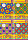 Набор цветного картона "BG", 4л, А4, гофрированный, рисунок, в папке, серия "Узоры"