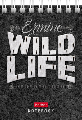 Блокнот "Hatber", 60л, А7, клетка, обложка мелованный картон, на гребне, серия "Wild Life"