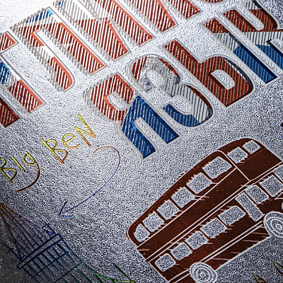 Тетрадь предметная "Hatber", 46л, А5, клетка, лак, металлизация, интерактивная, на скобе, серия "Радуга - English"