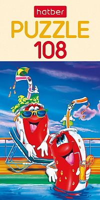 Пазлы "Hatber", 108 элементов, А4, 210x300мм, серия "Вечеринка у бассейна"