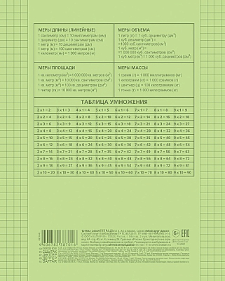 Тетрадь "Hatber", 24л, А5, 65гр/м2, клетка, пластиковая обложка, на скобе, серия "Зелёная"