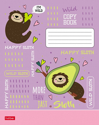 Тетрадь "Hatber", 40л, А5, клетка, на скобе, серия "Cool Wild Happy"