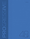 Тетрадь "Hatber", 48л, А5, клетка, пластиковая обложка, на скобе, серия "Progressive - Синяя"