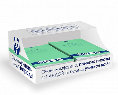 Тетрадь "Hatber Premium", 24л, А5, 80гр/м2, линия, на скобе, серия "Панда - Тетрадь"