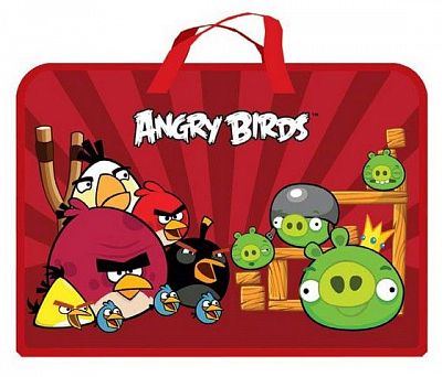 Папка для тетрадей с ручками Hatber Angry Birds, 1 отд., А4 на молнииAMn_42021