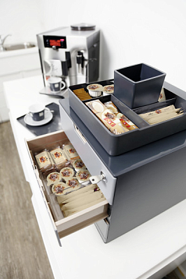 Контейнер пластиковый для мусора "Durable Coffee Point Bin", малый, серый