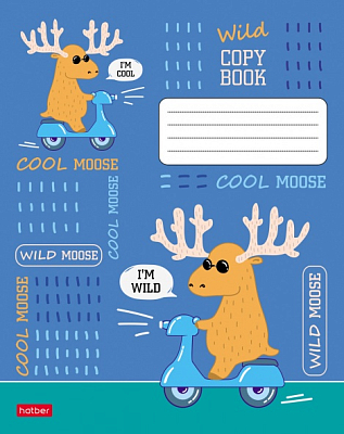 Тетрадь "Hatber", 40л, А5, клетка, на скобе, серия "Cool Wild Happy"